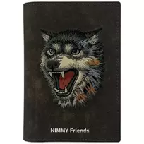 Nimmy Passport wallet Raptor Wolf brown