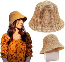 BUCKET FISHING HAT Moteriška šiaudinė kepurė ir paplūdimio kepurė