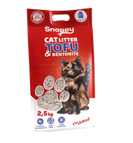 SNAPPY kačių kraikas TOFU su bentonito mišiniu pienui 2,5kg