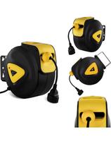 Automatinis vyniotuvas, sieninis kabelio ritė su ilgintuvu AC230V / 10A / 50Hz lizdas, ilgis 21,5m