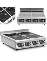 Indukcinė viryklė 4 degiklių reguliuojamas laikmatis 400 V 4 x 3500 W