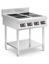 4 degiklių atviro pagrindo indukcinė viryklė 400 V 4 x 3500 W