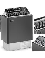 Elektrinė pirties krosnelė 8-12 m3 iki 110C 400 V 8 kW juoda ir sidabrinė