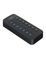 Hub CT2U3-7AB su 7x USB-A jungikliais - juodas