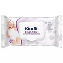 Drėgnos servetėlės kūdikiams, odos valymui, vaikams Kindii Linen Care, 50 vnt.