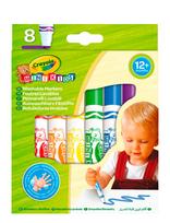 Crayola - Crayola Mini Kids Washable Markers 8 Pcs - Spalvoti pieštukai - Marga / raštuota