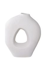 House Nordic - Aina - Vase, Ceramic, White 24X10,5X27,8 Cm - Didelė vaza - Balta
