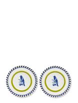 POLSPOTTEN - Plates Bird Patterned Set 2 - Vakarienės lėkštės - Žalia