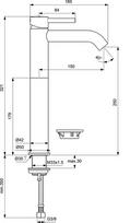 Ideal Standard Ceraline pastatomo praustuvo maišytuvas be dugno vožtuvo, karšto vandens ribotuvas, chromas