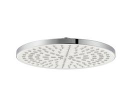 Ideal Standard Idealrain apvali lietaus dušo galva Ø260 mm su silikoniais purkštukais, 12 l/min, chromas su balta apačia