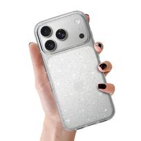 Crystal Glitter dėklas skirtas Apple iPhone 17 Pro Max Silver