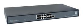 LevelOne 12-Port L3 Managed 10-Gigabit Switch, 8 x 1G/2.5G/5G/10G RJ45, 4 x 1G/2.5G/10G SFP+ Uplinks, 240Gbps Non-Blocking Fabric, 19-Inch Rackmount | 569821  | 4015867242988