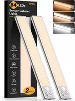 Gritin magnetinė LED spinta šviestuvė su judesio jutikliu, 26 cm, USB-C, 1800 mAh, 2 vnt. komplektas G1358
