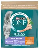 Purina Nestle One Bifensis Coat & Hairball Rich in vištiena – sausas kačių maistas – 750g