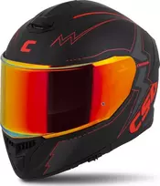 Motociklo šalmas Cassida Integral GT 2.1 Flash matinė juoda / metalinė raudona / tamsiai pilka