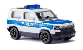 Žaislinė policijos mašina Siku Land Rover Defender Police S1569, mėlyna sp./balta sp.