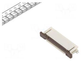 Connector: FFC/FPC | gold-plated | SMT | 500mA | 50V | Slider | PIN: 16