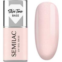 Semilac UV Gel Base Skin Tone Base gelinio nagų lako pagrindas atspalvis Glitter Rose 7 ml