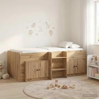 Palėpės lova su spinta 3 pcs Artisano ąžuolo Apdirbta mediena
