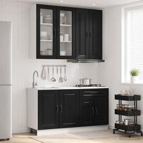 Virtuvės vienetas KALMAR 4 pcs Juoda Apdirbta mediena