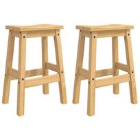 Baro taburetė 2 pcs Medaus vaškas 44 x 30 x 63 cm Kietas pušis
