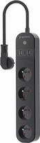 Gembird Smart power strip Tuya 4xFR 2xUSB-A 1xUSB-C bl
