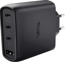 Trust MOBILE CHARGER WALL MAXO 65W/4-PORT GAN BLACK 26067 TRUST