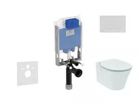 Ideal Standard ProSys – komplektas – pakabinamas rėmas, klozetas ir klozeto dangtis Connect Air, mygtukų mygtukas Oleas M1, Aquablade, SoftClose, matinis chromas ProSys80M SP95