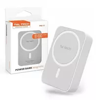 „Teltech“ išorinis akumuliatorius „MagSafe“ avarinis akumuliatorius 3A 15W baltas 10000 mAh  TPM-10