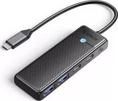 HUB USB Orico USB-C 5Gbps, 2x USB-A, 2x USB-C, Power Delivery 100W (PAPW2AC-C3-015-BK-EP)
