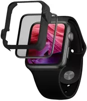 „Fixed“ grūdintas apsauginis 3D „Full-Cover Pro“ stiklas, skirtas „Apple Watch“ 42 mm, su aplikatoriumi, dengiantis visą ekraną, juodos spalvos