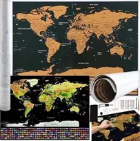„Iso Trade“ pasaulio žemėlapis – nuplėšiamas žemėlapis su vėliavėlėmis + priedai 23442