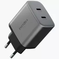 Energea Ampcharge travel charger | 45W | GaN | 2xUSB-C PD | grey