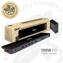 Club3D dokas stotis CSV-1564W100 USB 3.2 Gen1, 100W PD, 3 HDMI, 1 DisplayPort, 1 VGA, 3 USB 3.0, 2 USB 2.0, 1 RJ45