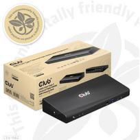 Club3D dokas CSV-1562 USB 3.2 Gen 1, 4x USB Type-A, 1x USB Type-C, 3x 4K ekranai, 60W PD, Gigabit Ethernet, juoda