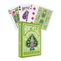 Bicycle Garden Gnome žaidimo kortos – magiškas nykštukų dizainas, JAV kokybė