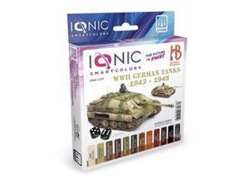 IONIC akrilinių dažų rinkinys vokiečių WWII tankams 1943–45 (12 spalvų)