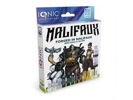 IONIC akrilinių dažų rinkinys miniatiūroms NMM auksui ir sidabrui Malifaux