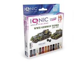 IONIC akrilinių dažų rinkinys WWII vokiečių tankams 1939–1942 (12 vnt.)