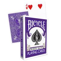 Bicycle Rider Back violetinė kortų kaladė pokeriui ir magijai, gaff kortos