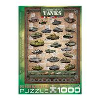 Tankų istorija dėlionė 1000 dalių 50×70 cm, 8+ metų fanams