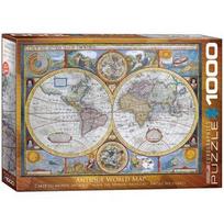 Antikinis pasaulio žemėlapis dėlionė 1000 detalių 50x70 cm, Eurographics