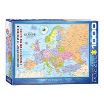 Europos žemėlapio dėlionė 1000 detalių – 50x70 cm, iš perdirbto popieriaus