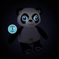 Pliušinė Panda naktinė lempa kūdikiams, šviečiančios akys, laikmatis