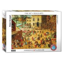 Pieter Bruegel „Vaikų žaidimai“ 1000 dalių dėlionė suaugusiems, premium kokybė