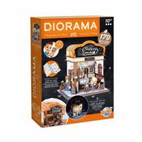 Medinė miniatiūrinė kepyklėlė – 179 detalių diorama dėlionė su LED, 10+