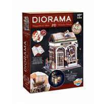 Miniatiūrinis knygynas – medinė 3D diorama dėlionė su LED, 148 det.