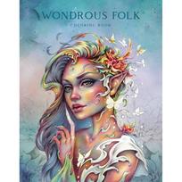 Wondrous Folk spalvinimo knyga suaugusiems – fėjos, raganos, mitai