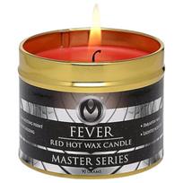 XR Brands - Fever - parafino kūno žvakė (raudona, 120 g)
