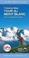 Tour du Mont Blanc Trekking Map: The Great Treks of the Alps